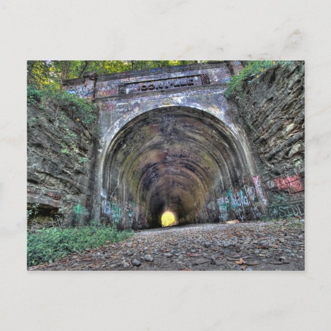 Tunnel Moonville, Landkreis Vinton, Ohio Postkarte (Vorderseite)