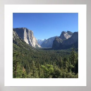 Tunnel View Yosemite Valley Blaue Farbfotografie Poster