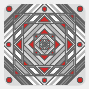Tunnel-Vision-Sticker Quadratischer Aufkleber