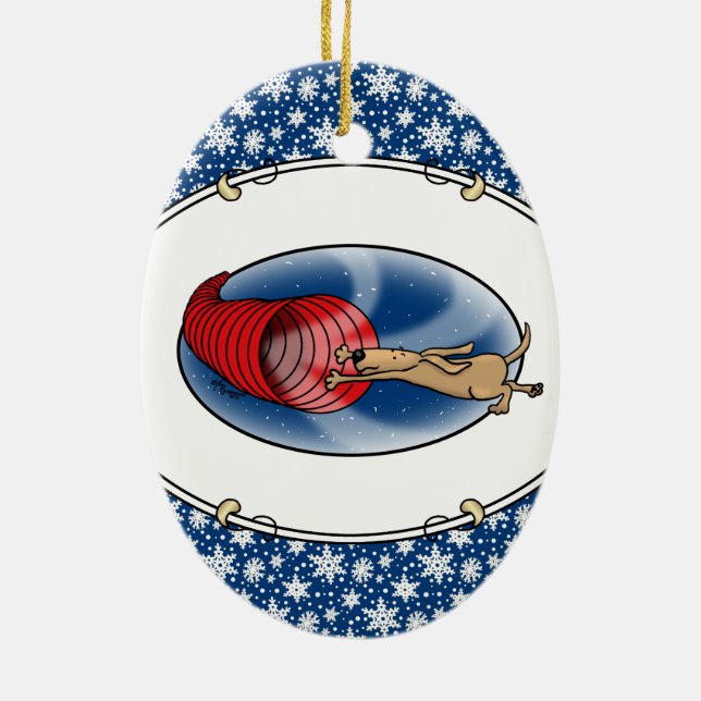 Tunnel-Vortex-Syndrom - Agility-schneller, lustige Keramik Ornament (Hinten)