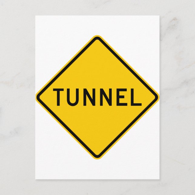 Tunnelbahnzeichen Postkarte (Vorderseite)