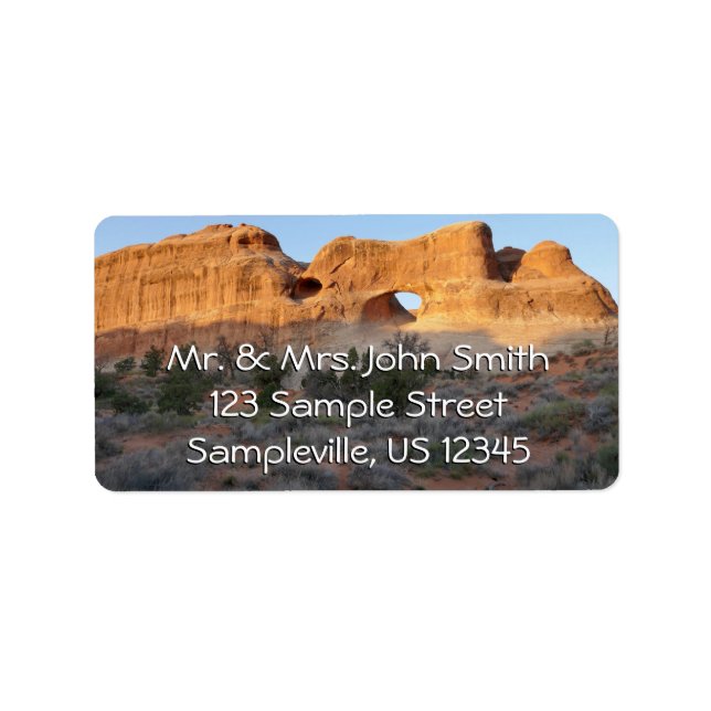 Tunnelbogen am Morgen Adressaufkleber (Vorne)