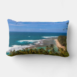 Tunnels Beach vom Kalalau Trail aus gesehen Lendenkissen