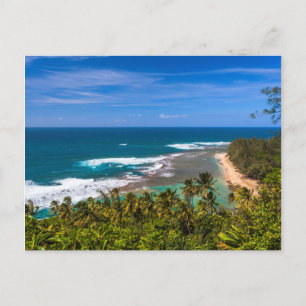 Tunnels Beach vom Kalalau Trail aus gesehen Postkarte