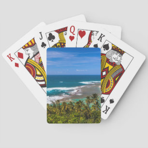 Tunnels Beach vom Kalalau Trail aus gesehen Spielkarten