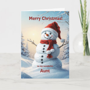 Tunt Christmas Snowman Feiertagskarte