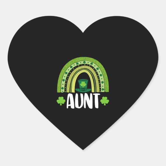 Tunt St Patricks Herz-Aufkleber (Vorderseite)