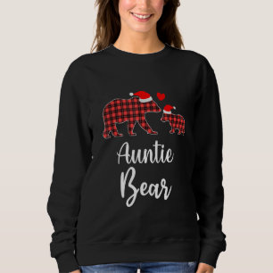 Tuntie Bear Buffalo Roter Karierter Weihnachts Paj Sweatshirt