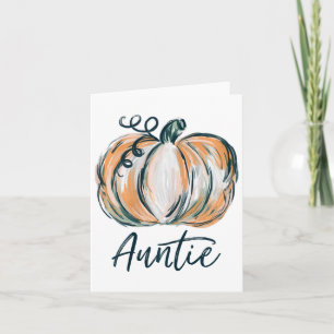 Tuntie Watercolor Pumpkin Fall Erntedank Hallow Karte