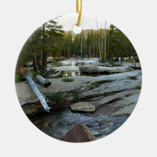Tuolumne River by Campground, Yosemite, CA Keramik Ornament