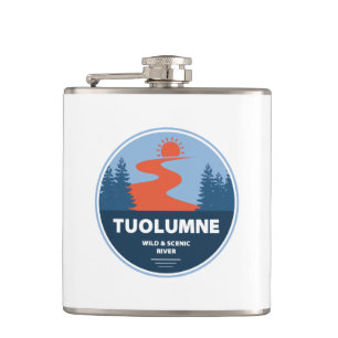 Tuolumne Wild und Landschaftlicher Fluss Californi Flachmann