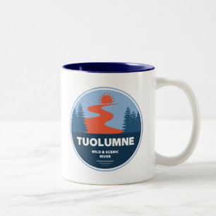 Tuolumne Wild und Landschaftlicher Fluss Californi Zweifarbige Tasse