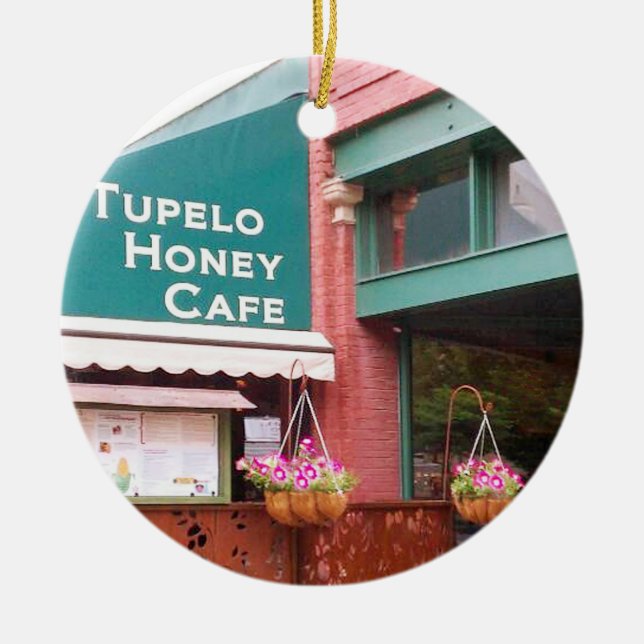 Tupelo-Honig-Café, Asheville, North Carolina, Keramik Ornament (Vorne)
