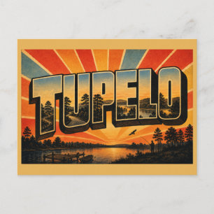 Tupelo Mississippi State Parks Trace Lake Kunst Postkarte