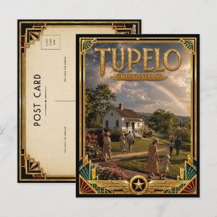 Tupelo Mississippi Vintage Art Deco Golden Age Postkarte
