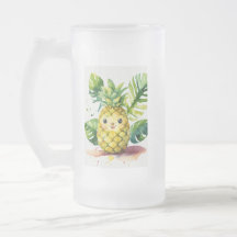 Tüpfel: Niedliche Ananas Aquarellfarben-Illustrati