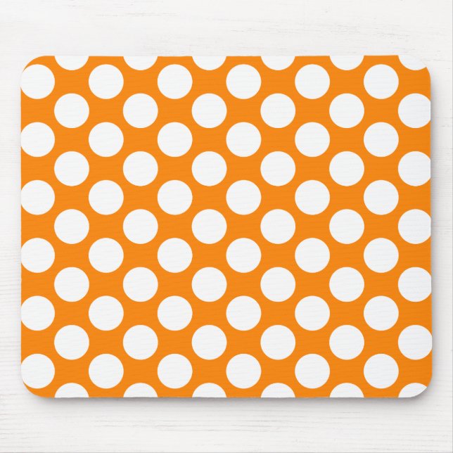 Tupfen auf Orange Mousepad (Vorne)