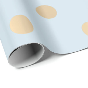 Tupfen blaues PastellChampaigne Gold Geschenkpapier