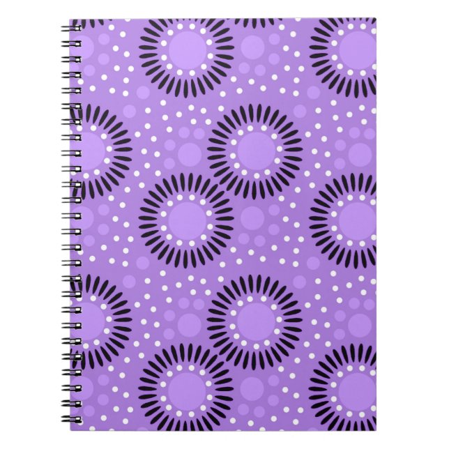 Tupfen-Blumennotizbücher: Lavendel Notizblock (Vorderseite)