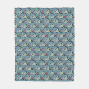 Tupfen-Fisch-Muster Fleecedecke