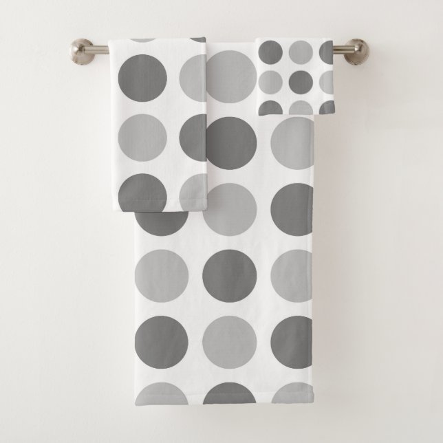 Tupfen-Grau Badhandtuch Set (Insitu)