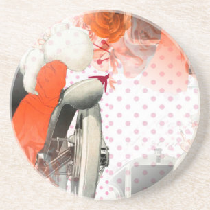 Tupfen im Flapper-Stil Untersetzer