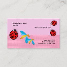 Tupfen-Marienkäfer-Libellen-Freuden-Visitenkarte Visitenkarte