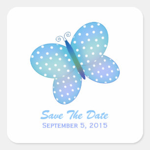Tupfen-Schmetterling: Save the Date Aufkleber