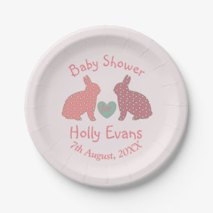 Tupfenhasen individuelle Babyparty Pappteller