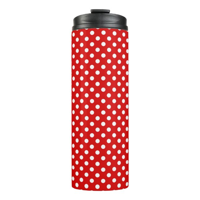 Tupfenhintergrund Thermosbecher (Vorderseite)
