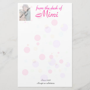 Tupfenhintergrund vom Schreibtisch von Mimi Briefpapier