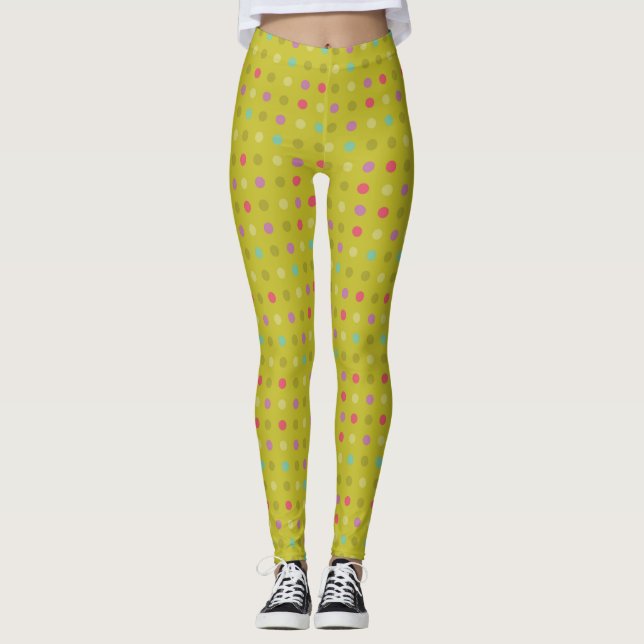 Tupfenhintergrundmuster Leggings (Vorderseite)