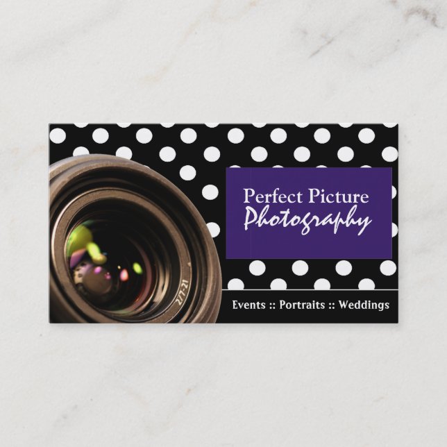 Tupfenphotographie-Visitenkarten Visitenkarte (Vorderseite)