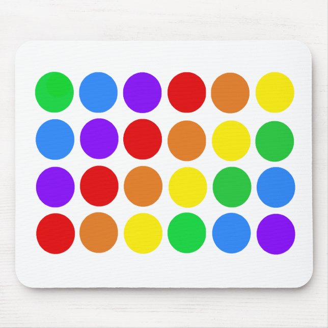 Tupfenregenbogen Mousepad (Vorne)