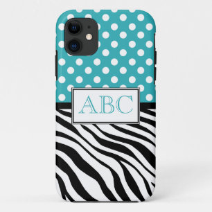 TupfenTürkis-u. Zebra-Druck iPhone 5 Fall Case-Mate iPhone Hülle