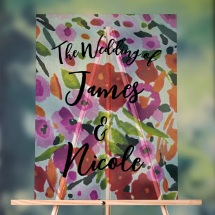 Tupfer in knalliger Farbe Tinten-Wasserfarben-Hoch Acrylschild