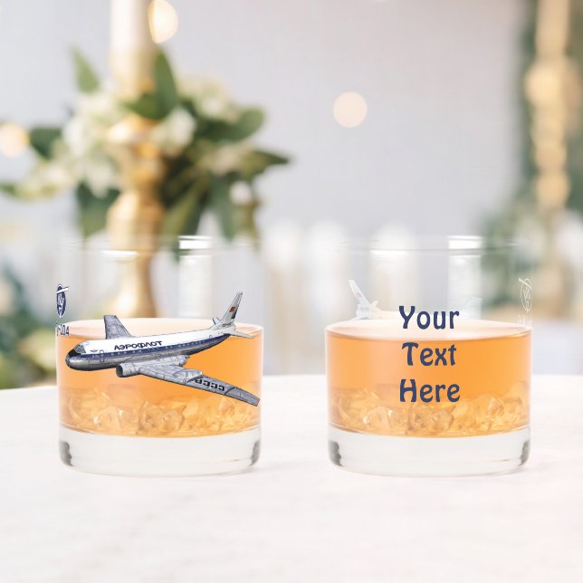Tupolev (Т у о е в) Tu-104 Airliner Whiskyglas (Insitu (Hochzeit))