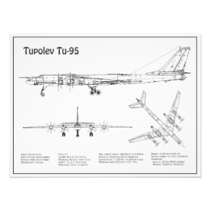 Tupolev Tu-95 - Flugzeugkonzepte BD Fotodruck