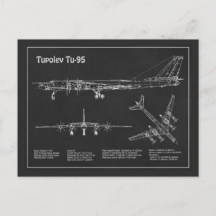 Tupolev Tu-95 - Flugzeugkonzepte PD Postkarte