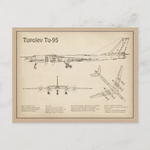 Tupolev Tu-95 - Flugzeugkonzepte SD Postkarte