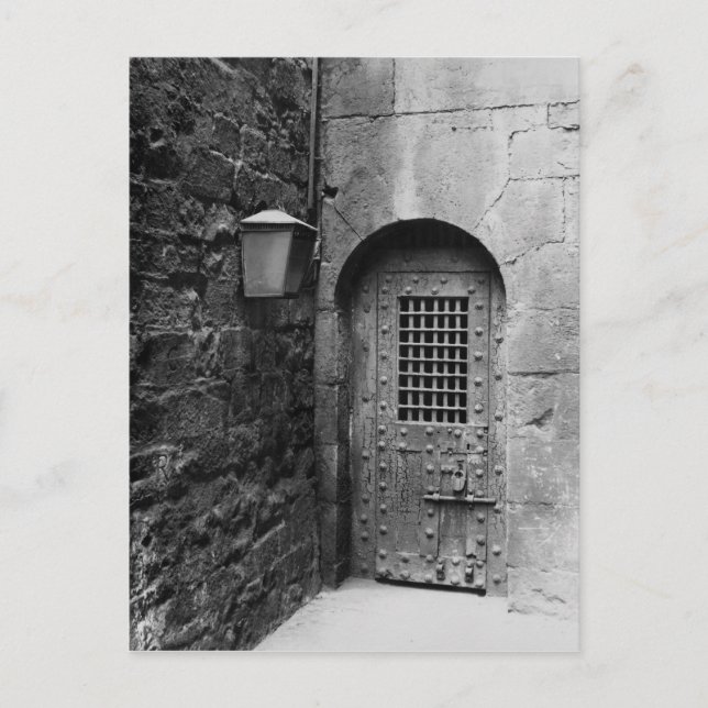 Tür ins Gefängnis von Newgate Postkarte (Vorderseite)