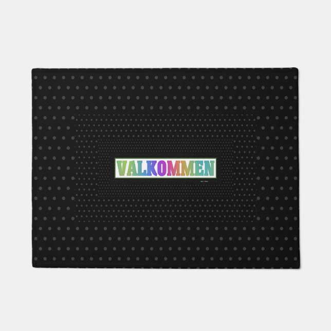 TÜR MAT WICOME VALKOMMEN SCHWEDISCHE SPRACHE FUßMATTE (Vorderseite)