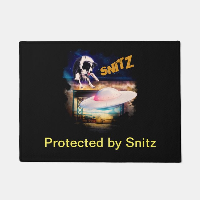 Tür mit Snitz von Bobs Saucer Repair Fußmatte (Vorderseite)