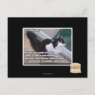 Tür öffnen postkarte