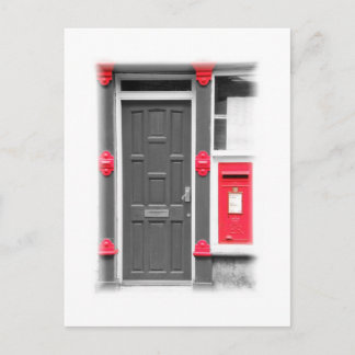 Tür und Briefkasten Postkarte
