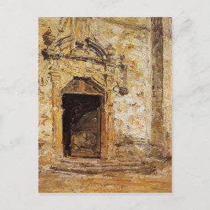 Tür zur Touques Church von Eugene Boudin Postkarte