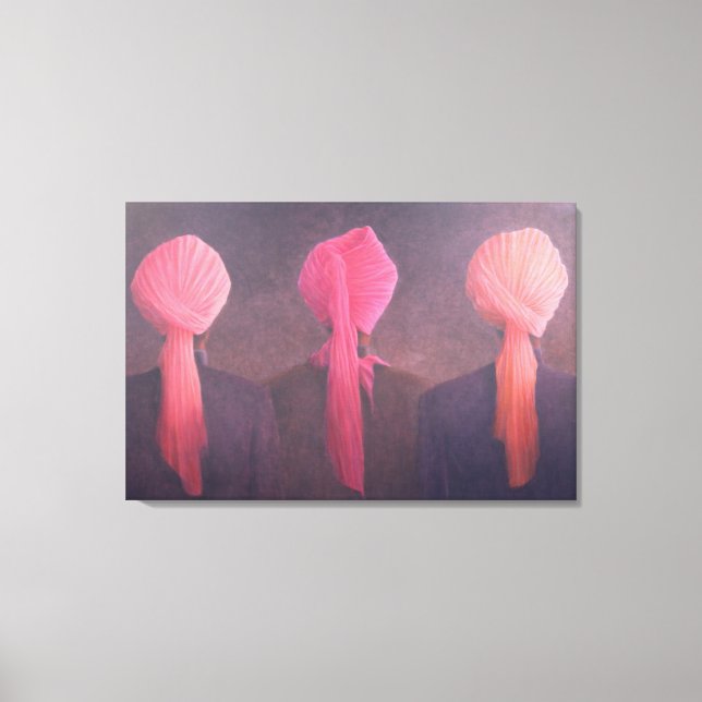 Turban Triptych Leinwanddruck (Vorderseite)