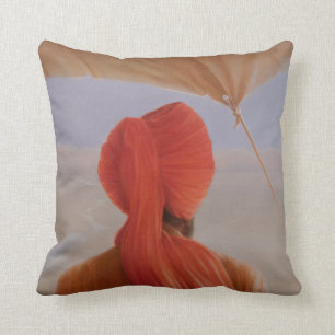 Turbaned backview mit dem Tenting Kissen