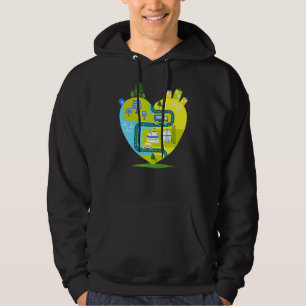 Turbinen Solar Green Nachhaltig Energy Ökologie Hoodie