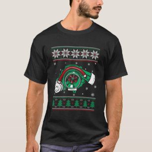 Turbo Car Mechanik Matching Ugly Christmas Racing T-Shirt